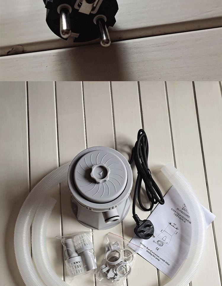 Factory suppy US 110V Eu 220V Standard PVC Material Filter Pump Swimming Pool 300-Gallon Household Outdoor Pool Cleaner Pump