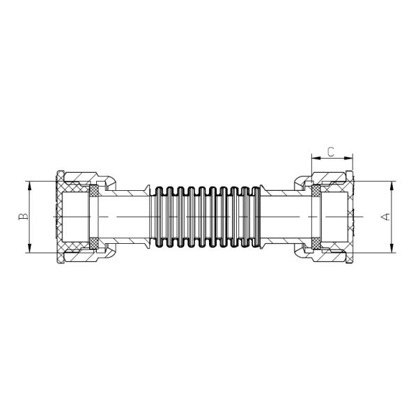 Tuyau ondulé femelle femelle d'acier inoxydable de x pour le système de gaz