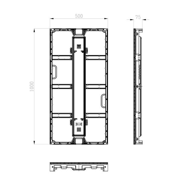 энергосберегающее приведенное экрана дисплея полного цвета 500С1000мм на открытом воздухе водоустойчивое