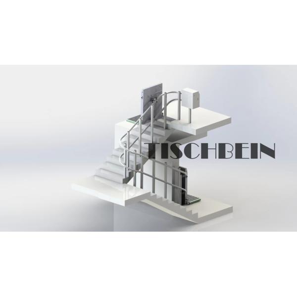 300kg Stainless Steel Rail Economic Wheelchair Inclined Platform Lift With Emergency Stop Funciton For Railway Station