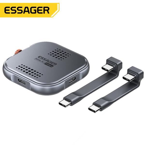 ESSAGER ES-YP01 100W 10Gbp USB 3.2 外付けハードドライブ アルミニウム Type C 磁気 Nvme 2230 M.2 SSD HDD エンクロージャー