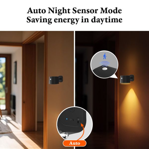 81 71 128mm Portable RGB Sensor LED Wall Light Remote Control Multi Effects Indoor Christmas Party Black White