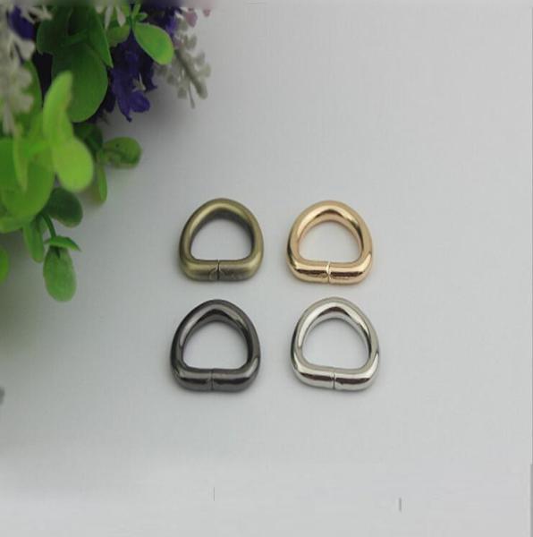 China cheap factory 17mm light gold metal wire iron D Ring for bags strap