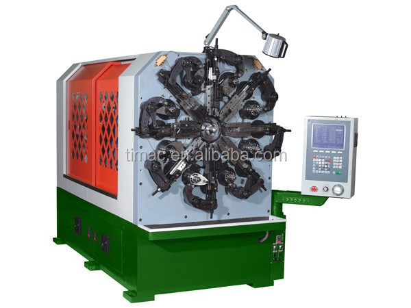 12-Axis Camless Universal CNC Coiling Spring Forming Machine with Wire Rotation