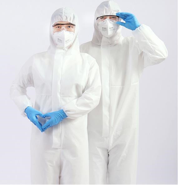 White Surgical Disposable Protective Coverall Nonwoven Microporous Film