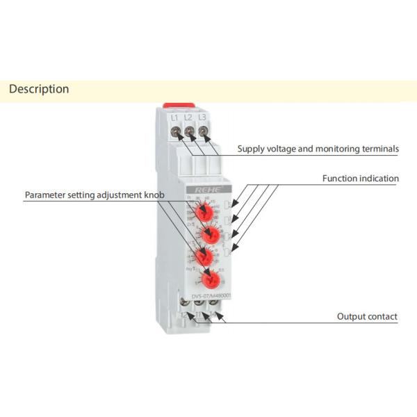 DV5-05 Din Rail Overvoltage Phase Loss Sensor Relay Auto Voltage Monitoring