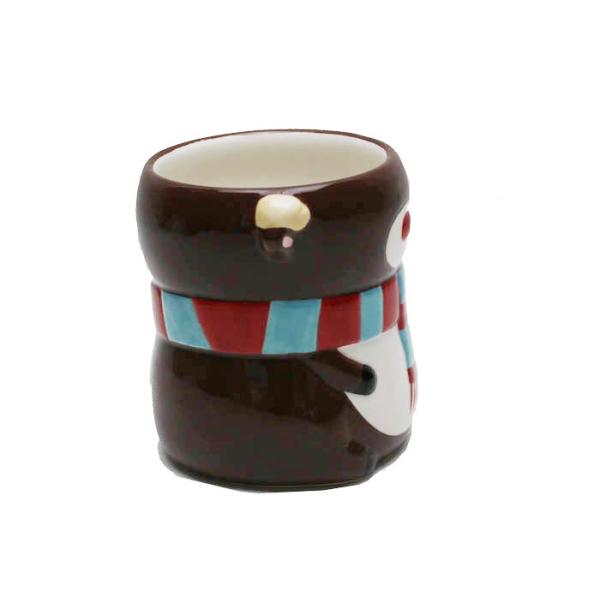 Handpainted Christmas 3D Bear Mug , 335ml Capacity Stoneware Strong Dolomite Mugs