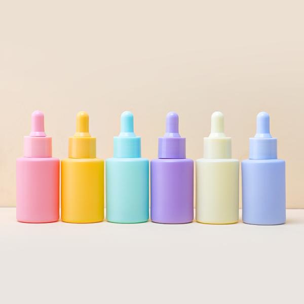Skincare Cosmetic Essential Oil Dropper Glass Bottle Custom Color