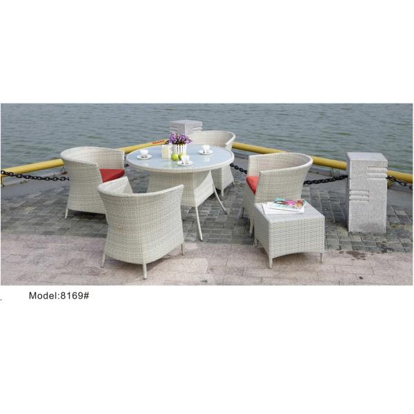 6pcs outdoor dining set with 4pcs chairs 1 ottoman-8169
