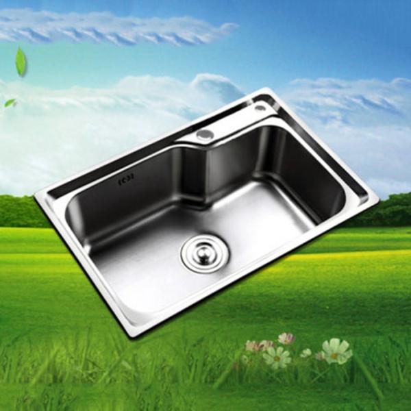 Undermount Kitchen Bathroom Sinks With Single Bowl Brushed Metal Material