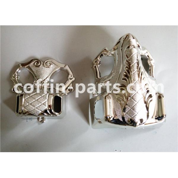 Silver Color  PP  Material Funeral Coffin Furniture Casket Corner with  metal tubes