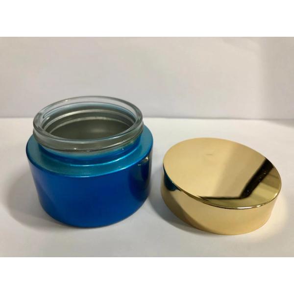 el cosmético redondo de encargo de 30g 50g sacude los tarros de cristal Skincare de la crema y el maquillaje que empaqueta al OEM