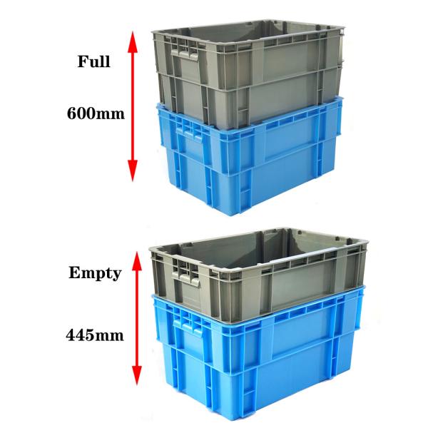Stack And Nest Plastic Crate Turnover Storage Reusable Moving Box Logistics Transport