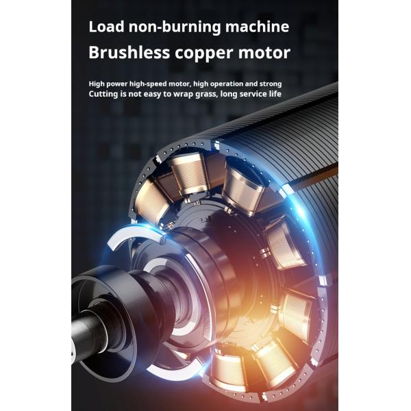 3000 Мах литий без щетки Электрическая садовая газонокосилка Уменьшение шума Легкая