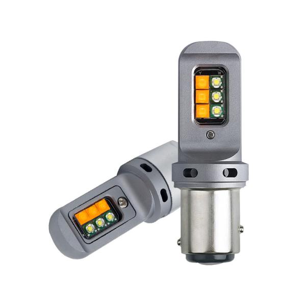 Long-Lasting 5W LED Brake Turn Signal Lights with 1156 Universal 12smd LED Bulbs 1156 P21W BA15S PY21W 3157 7443 Canbus