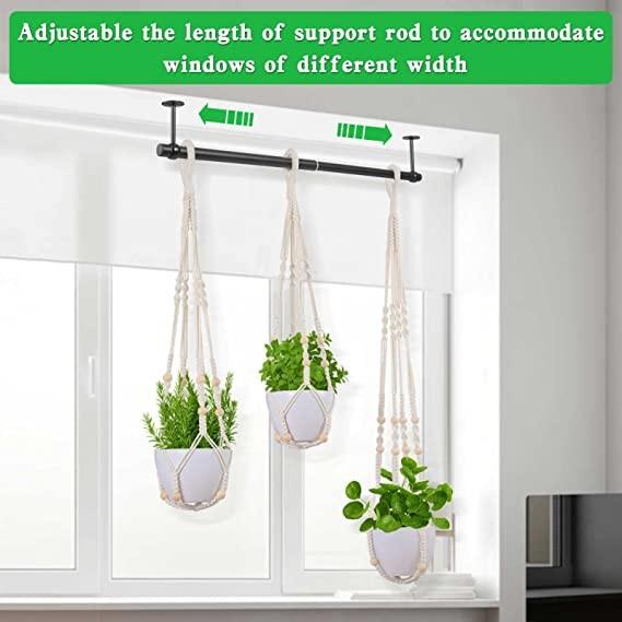 Robusto Mural montado suspensão Plant Stand com 38,2 polegadas de comprimento e 7,9 polegadas de profundidade Rod