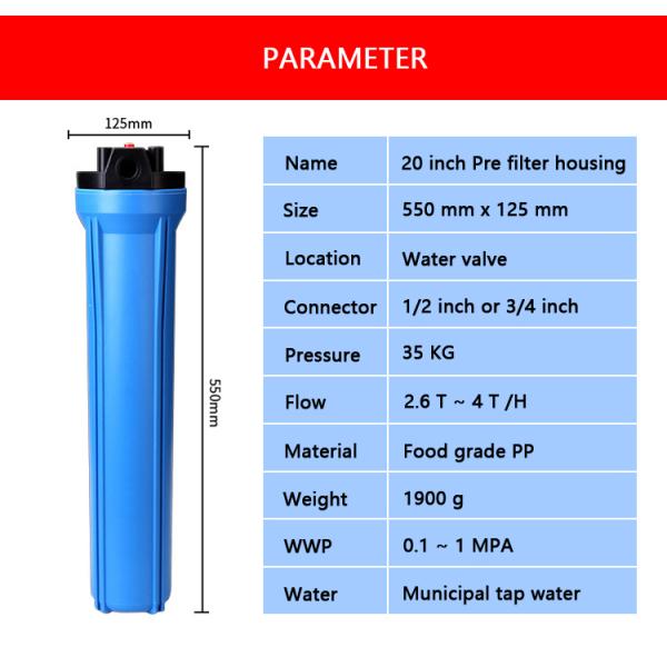 Transparent Filter Bottle Anti-Explosion Compression Resistance Water Filter Housing
