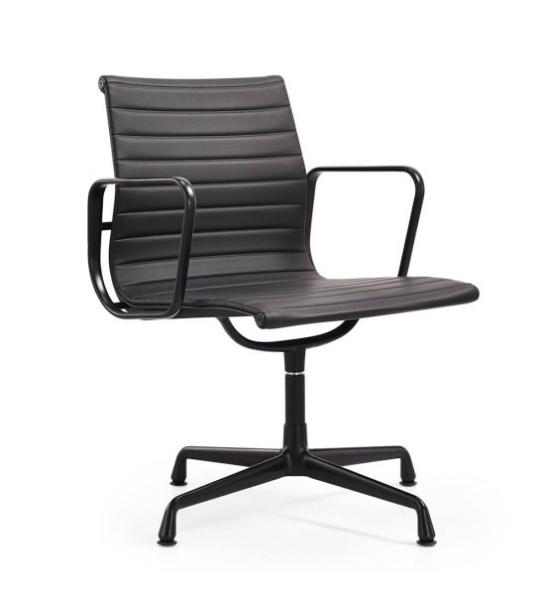 Popular Aluminum Group Executive Chair , 4 Legs Ribbed Back Office Chair