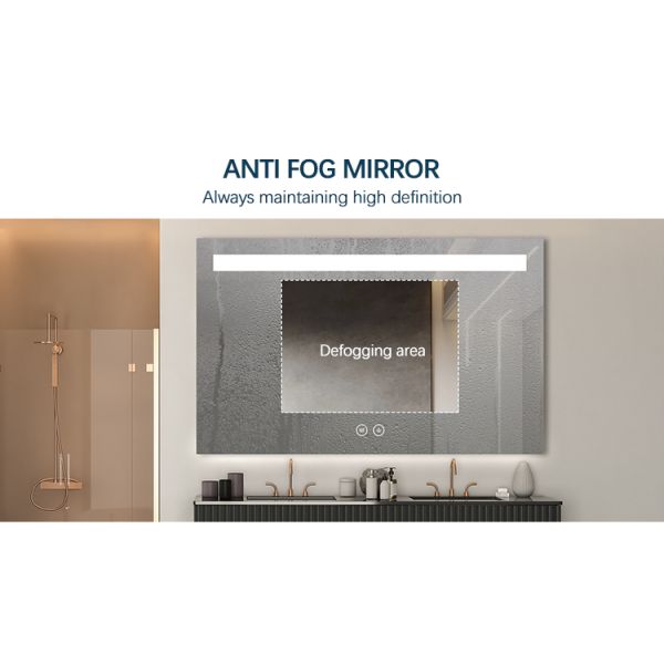 Vanity Dimmable LED Bathroom Mirror , Lighted Wall Mounted Mirrors For Bathrooms