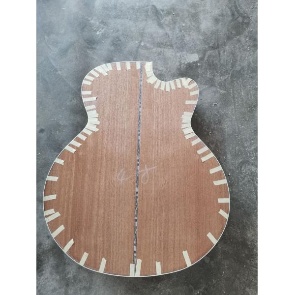 Solid mahogany wood left handed grand cutaway acoustic guitar jumbo size mahogany wood acoustic electric guitar