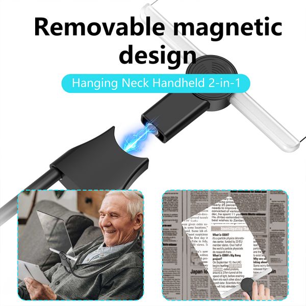 Direct Manufacturer Hanging 3-in-1 Innovasion 3X Phone Screen Magnifier for Desktop/Handheld/Neck Use with Acrylic Lens