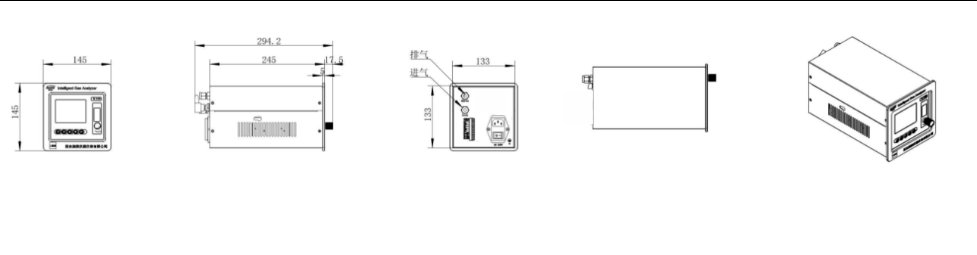 H2 Hydrogen Gas Detector Fast Response Customizable Industrial Gas Meter
