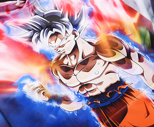 SGS Custom Anime T Shirts Round Neck Hoodie With Front Pocket / 3D Printed Sweatshirts