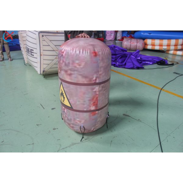 Custom Inflatable Paintall Bunkers Flammable Gas Cylinder Prop For Gun Game
