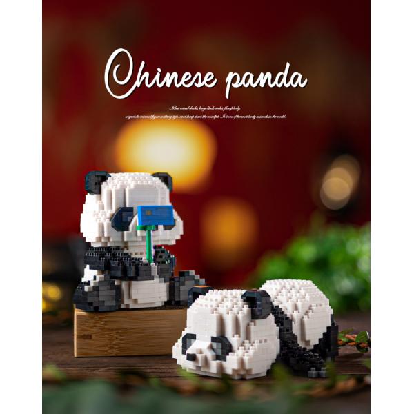 ABS Mini Bricks Building Blocks Panda Gift Box White Panda Toys for Boys Birthday Gift
