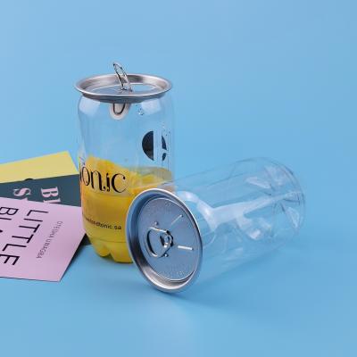 Lata de cerveja plástica da tampa transparente clara de Alu do ANIMAL DE ESTIMAÇÃO 0.35L