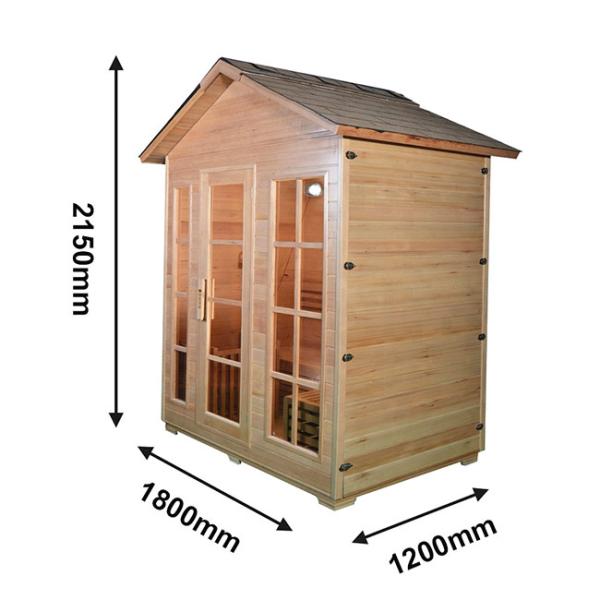 ODM Wooden Traditional Steam Outdoor Dry Sauna Room for 6 Person