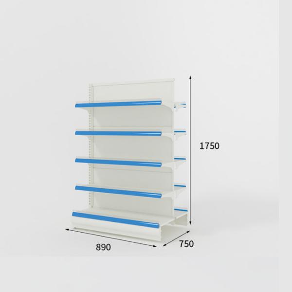 Single Sided Medicine Rack For Pharmacy Cold rolled steel Material Light duty