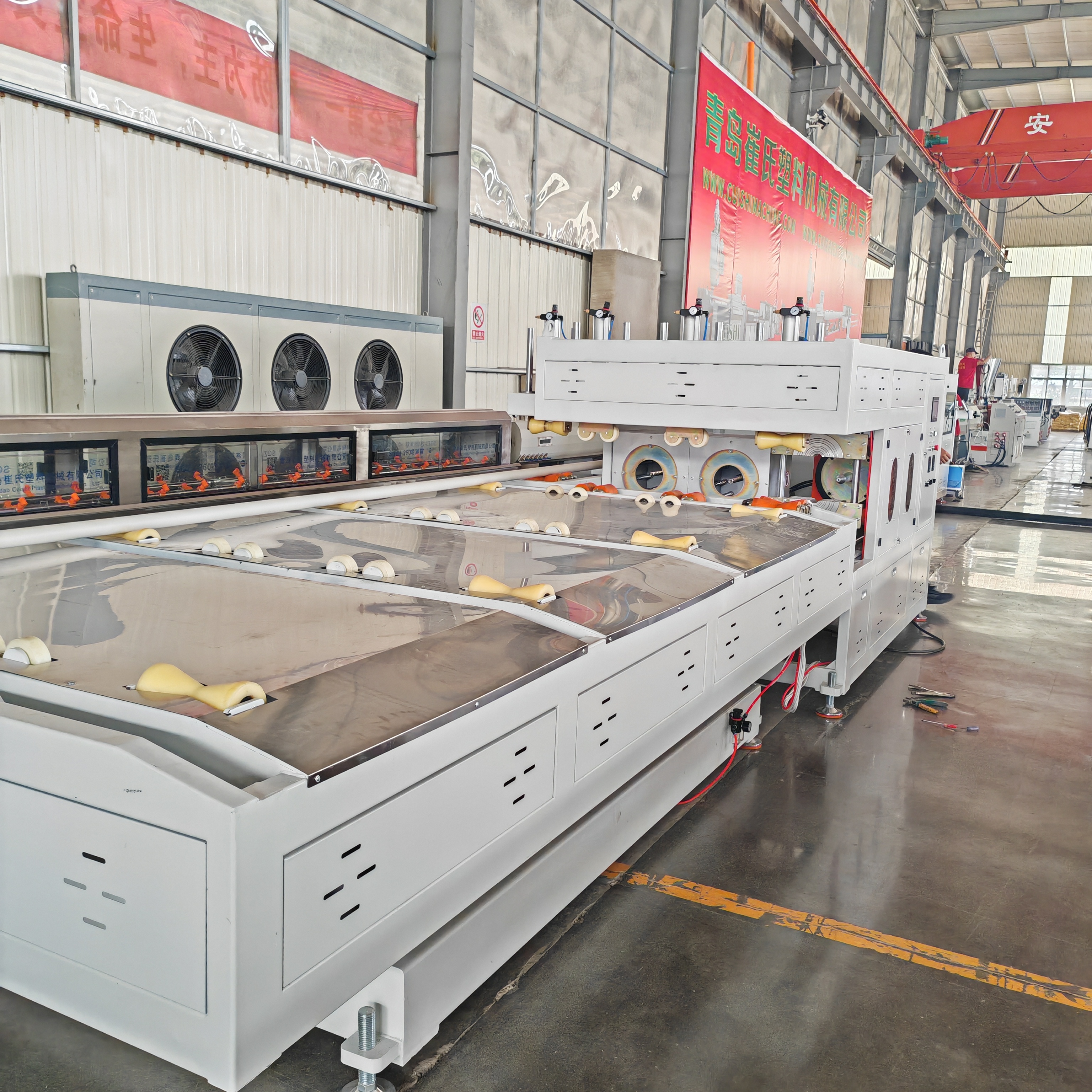 High Output PVC Pipe Extrusion Line Conical Twin Screw Extruder Plastic Pipe Making Machine