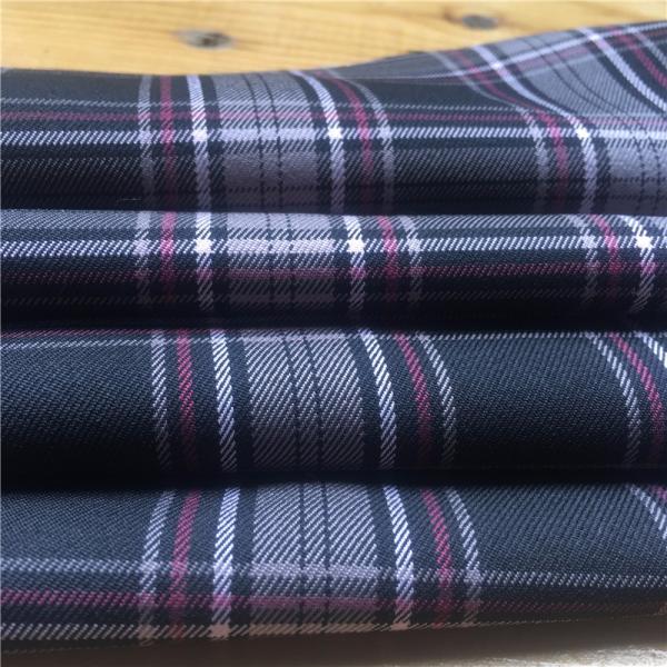 Полиэстерная пряжа, окрашенная в ткань из четырехцветных решетчатых тканей для дамского платья