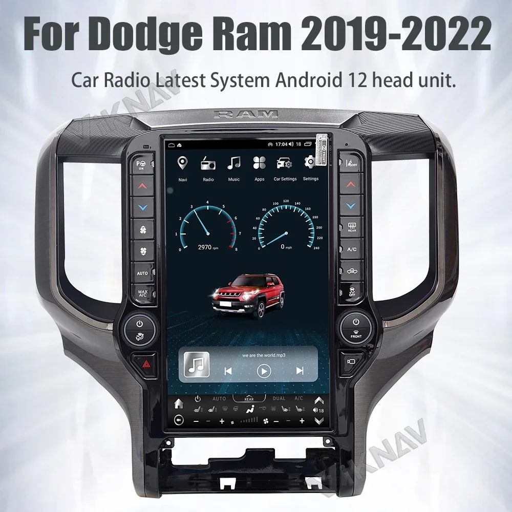 2019-2024 Dodge Ram 1500 Послепродажное радио Автомобильное стерео Carplay 13,6 дюйма Android головной блок