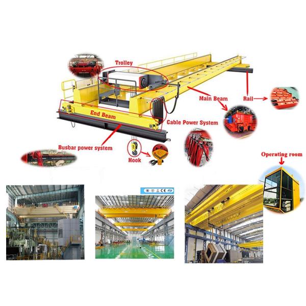 50T Span 30m Lifting Height 16m Double Girder Overhead Crane