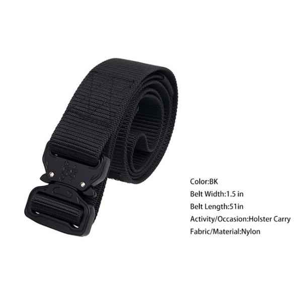 Tactical Belt Outdoor Cobra Buckle Tactical Belts Cobra Nylon Belt  XL size BK
