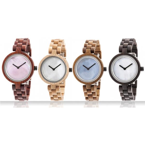 Boyear Custom Logo Wooden Watches Luxury Red Sandal Fashion Wood Watch Women,Ladies Fashion Watch