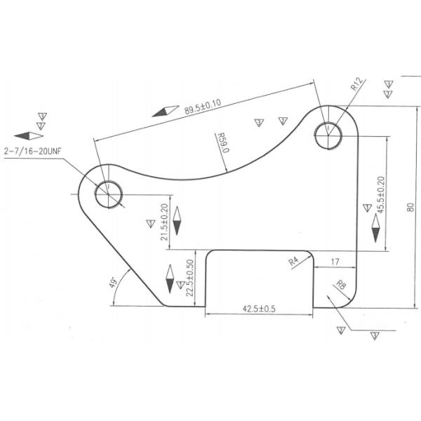 держатель крумциркуля подвеса весны трейлера набора установки крумциркуля тормоза 40Mm квадратный круглый
