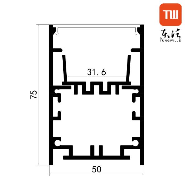 офис 50x75mm привел линейным профиль приведенный приостанавливанный светом для привесного света