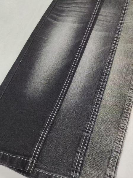 Tejido denim de 11.4oz de peso pesado NEGRO/NEGRO Estilo sarga Otoño Invierno 8S Para vaqueros o abrigo vaquero
