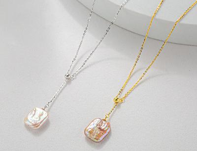 Baroque Pearl Necklace Pink Cultured Baroque Irregular Freshwater Pearl Choker Necklace Natural Baroque Pearl necklace