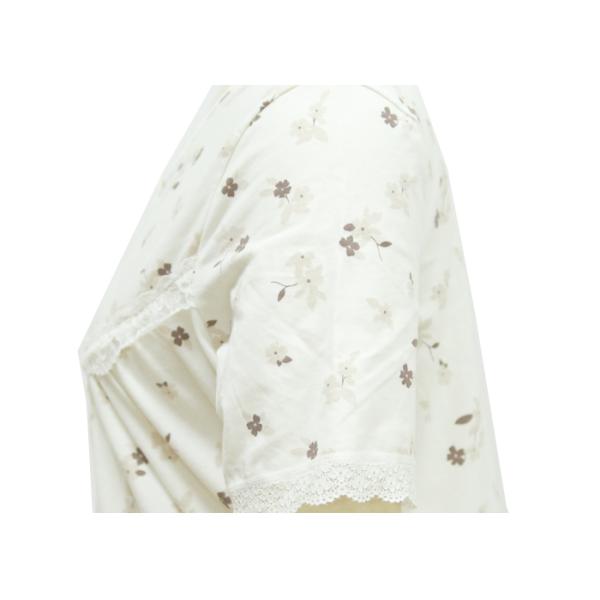 Offwhite Female Night Dress Sleepwear , Women'S Cotton Knit Nightgowns Oversized