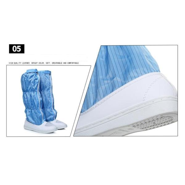 Противостатические ботинки сетки Высоко-трубки пылятся свободная от длинная трубка чистые ботинки пылятся свободные от ботинки безопасности для мастерской очищения