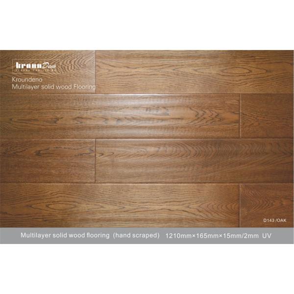 Suelo de múltiples capas del CE 15m m con el color de Customed/la superficie brillante del ROBLE