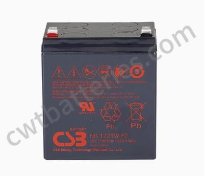 12V 21Wh Ventilateur Vrla réglable au plomb Batterie scellée au plomb CSB HR1221W F2