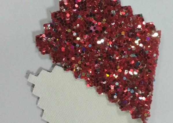 Fancy Holographic Synthetic Glitter Cotton Fabric For Wallpaper Shoes Bag