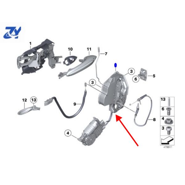 Suitable for Rolls-Royce Dawn Ghost original high-quality second-hand front and rear door lock block locking system