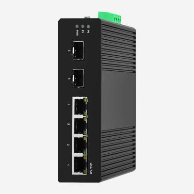 4 RJ45 movem 2SFP as portas ethernet espertas industriais SR-SHG2206FI do interruptor 6