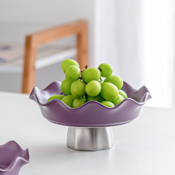 Sustainable Ceramic Salad Bowl European Luxury Home Decor for Serving Desserts and Snacks